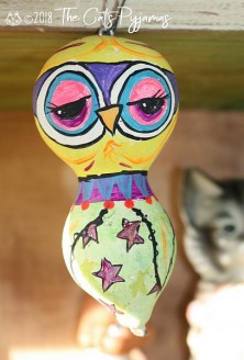 Painted Owl Gourd 11